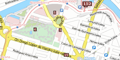 Stadtplan Museo de Bellas Artes de Bilbao